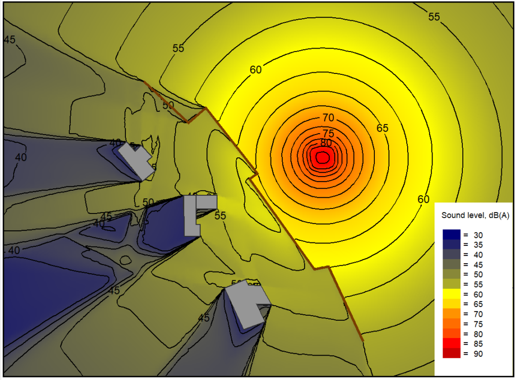 Noise Modeling for Echo Noise Control Temporary Construction Noise