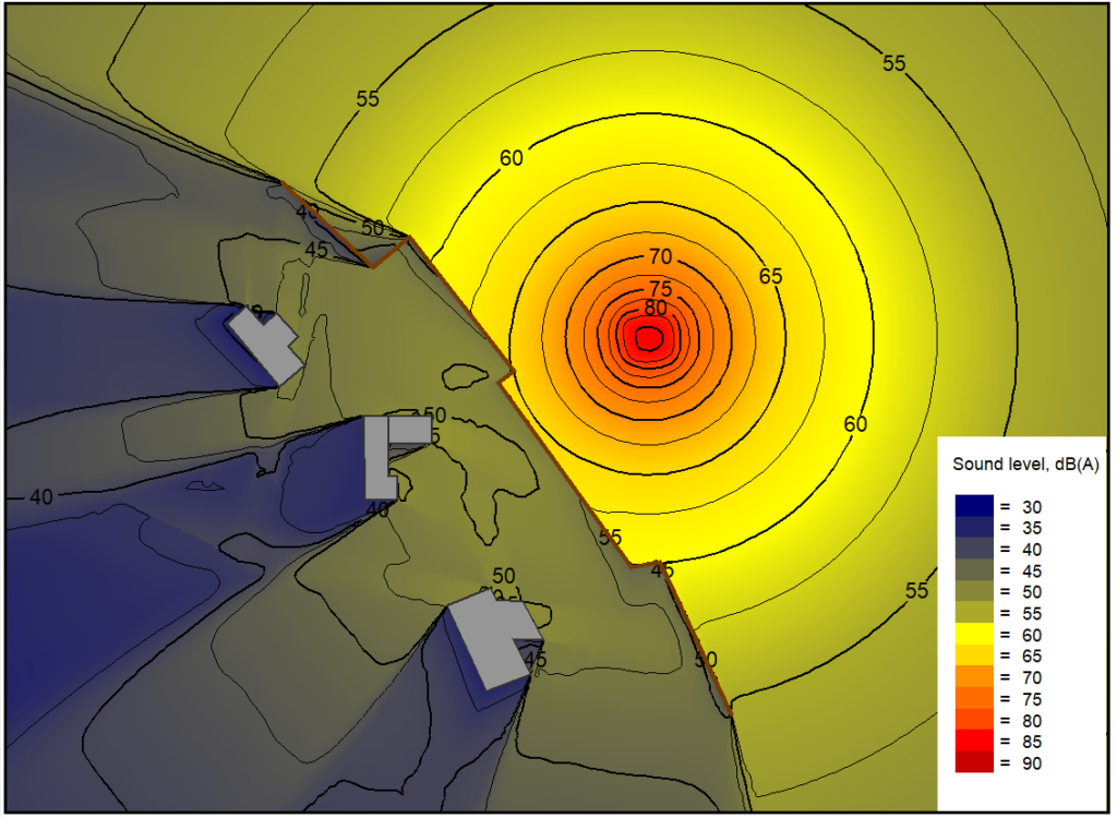 Noise Modeling for Echo Noise Control Temporary Construction Noise
