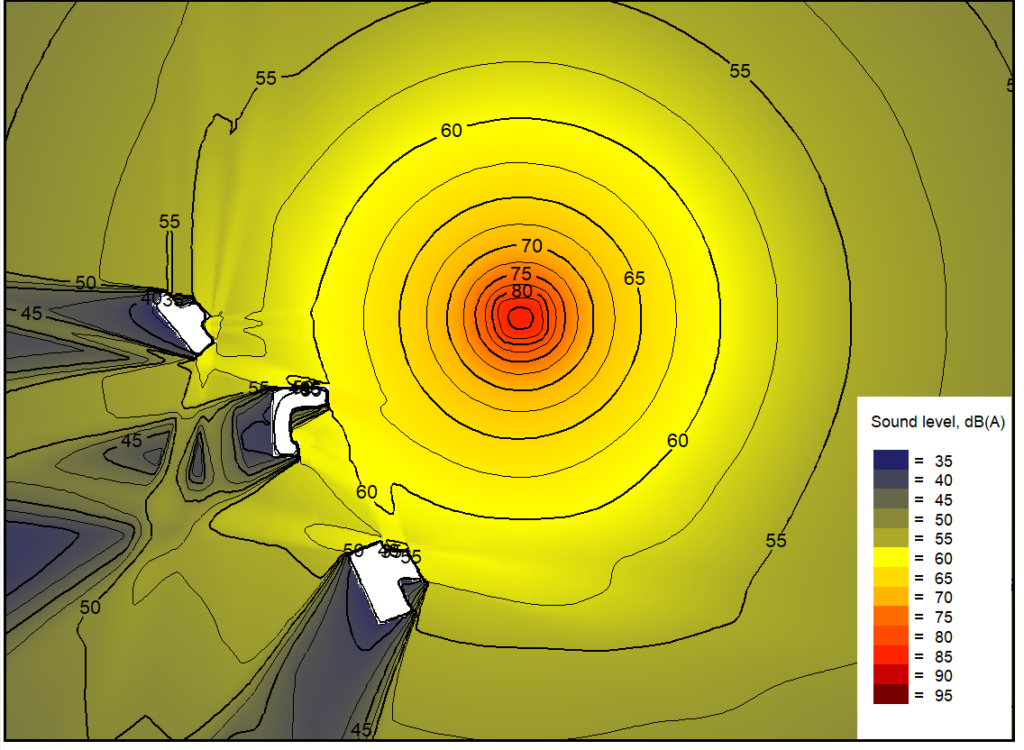 Noise Modeling for Echo Noise Control Temporary Construction Noise