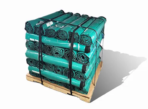 Shipping pallet of standard 6 ft acoustic blankets 